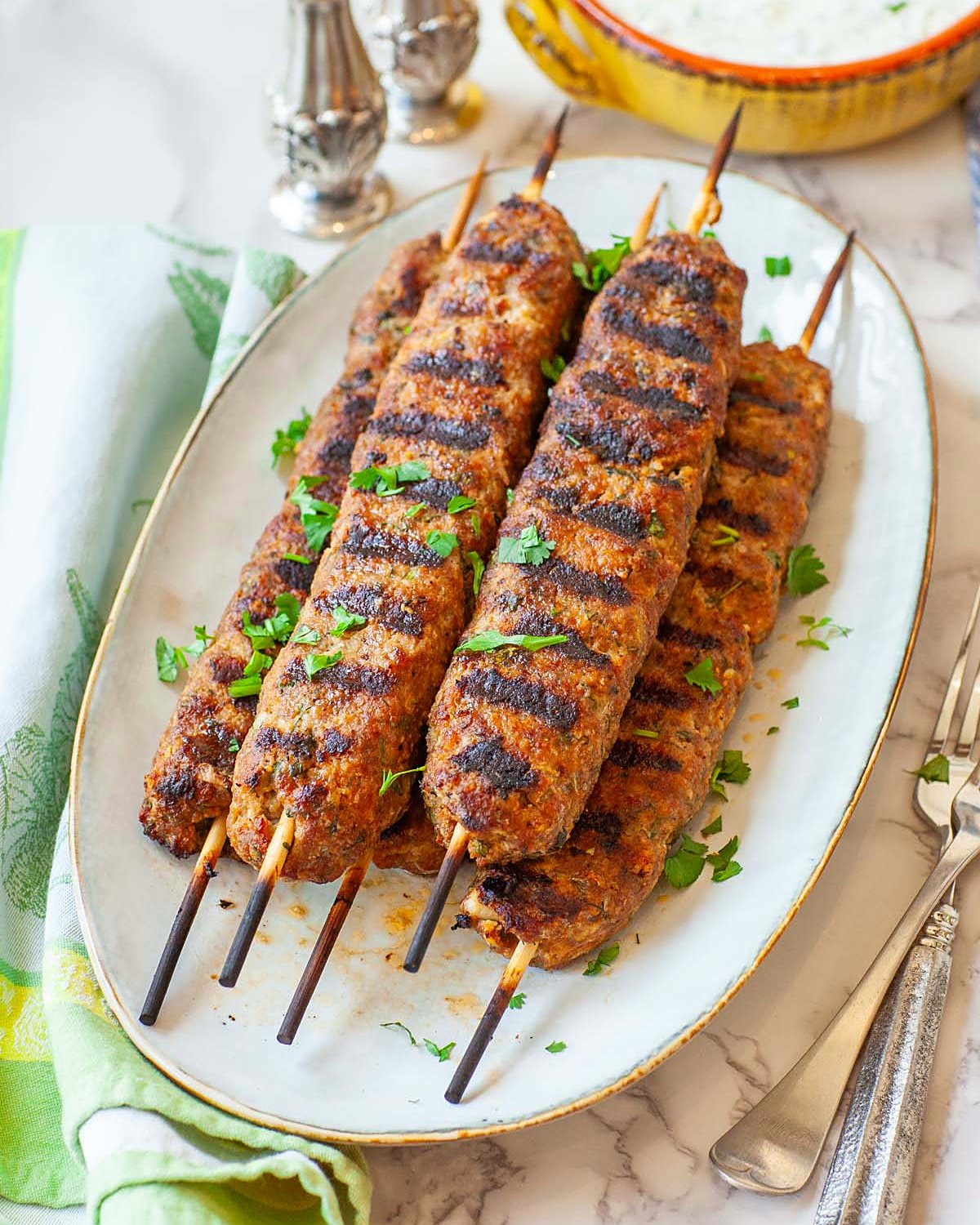 Seekh kebabs from the tandoor